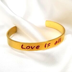 Trendy open Cuff ingraved Bracelet Bangle Simple Classic Inspirational .